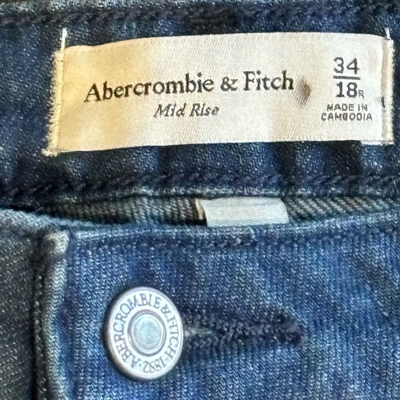 Abercrombie & Fitch Blue Wide Leg Jeans - Picture 4 of 6